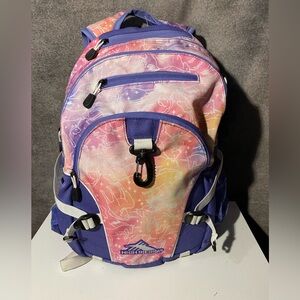 High Sierra Loop Backpack Unicorn Clouds Pink Purple Girls School Travel